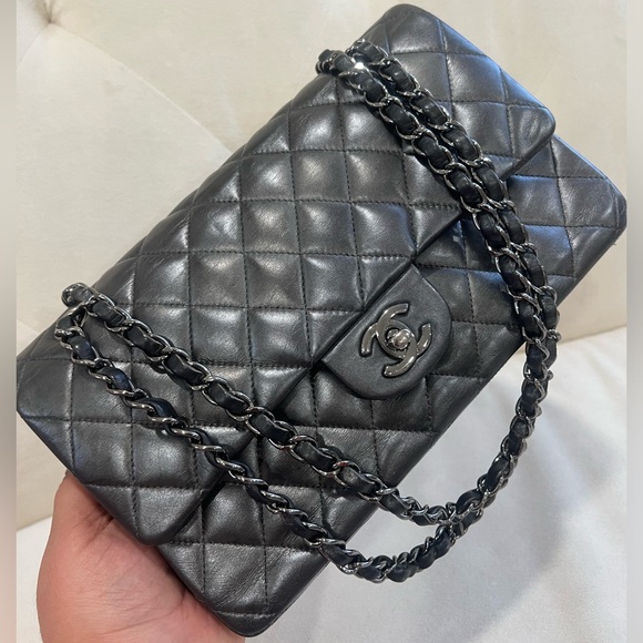 CHANEL Handbags - Chanel Metallic Doubel Flap Medium Size